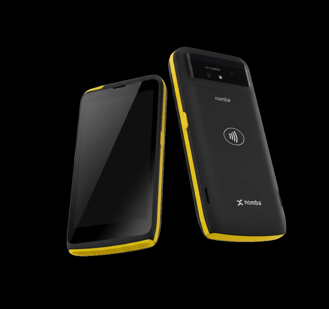 Nomba POS terminals showing front and back views
